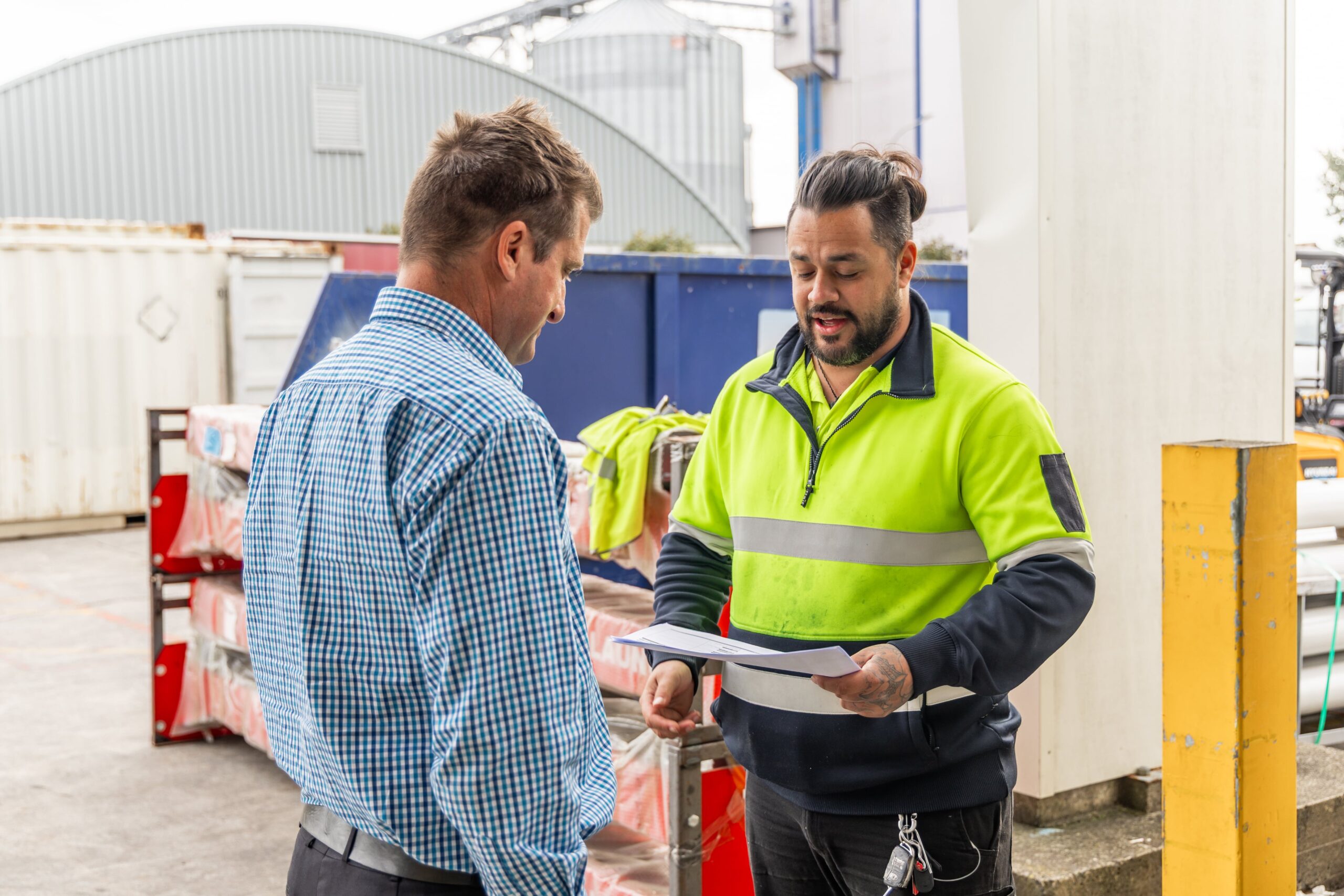 Client & Worker Talking